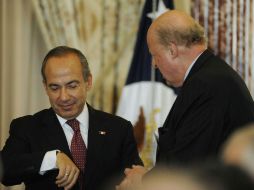 Felipe Calderón reclamó en Estados Unidos la falta de determinación para combatir el consumo de narcóticos. REUTERS  /