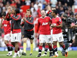 Los jugadores del Manchester Unted asegurarán el título de la Premier League consiguiendo un punto ante Blackburn. AP  /