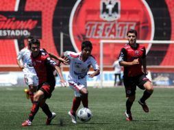 Acciones del partido entre los Xoloitzcuintles de Tijuana y los freseros de Irapuato en el duelo de ida de la final del torneo. NTX  /