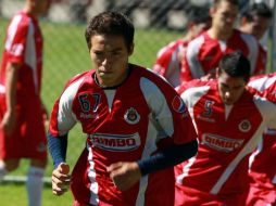 Erick 'Cubo' Torres durante una sesión de entrenamiento con Chivas. MEXSPORT  /