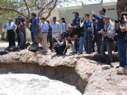 Imagen del lugar atacado por la OTAN, según autoridades libias. EFE  /