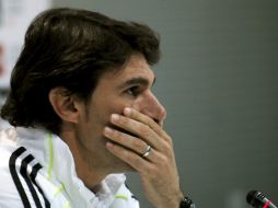 Aitor Karanka, segundo técnico del Real Madrid, durante la rueda de prensa. EFE  /