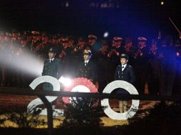 Un grupo de militares participa en un encuentro de  miembros de la Asociación de Jinetes de Paraguay y la Gran Retreta Militar. EFE  /