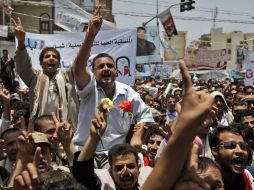 Los manifestantes buscan la renuncia del presidente Ali Abdullah Saleh. AP  /