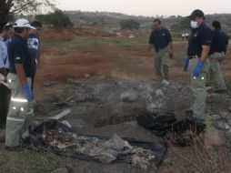 La víctima de Colinas de Cajititlán estaba enterrada en una fosa que tenía un metro de profundidad. O. RUVALCABA  /