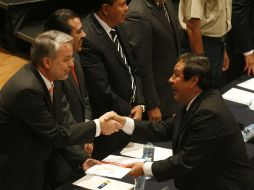 Emilio González presidió un homenaje solemne al mérito de los docentes, en el Teatro Degollado. M. FREYRIA  /