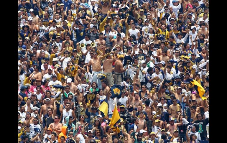 Vista del público en el Estadio Olímpico Universitario durante el encuentro ente Pumas-Chivas. MEXSPORT  /