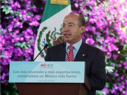 Felipe Calderón en el acto 'México es Oportunidad 2011'. ESPECIAL  /