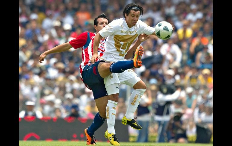 Juan Carlos Cacho, durante el partido de 'vuelta' ante Chivas. MEXSPORT  /