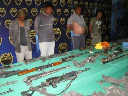 Los detenidos junto con las armas de fuego decomisadas fueron puestos a disposición de la PGR para su investigación. O. RUVALCABA  /