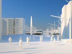 Render del proyecto para construir la Zona de Accesibilidad Preferencial por parte del Ayuntamiento zapopano. ESPECIAL  /