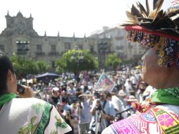 La comunidad Wixaritari expone que la tierra sagrada no se vende. A. GARCÍA  /
