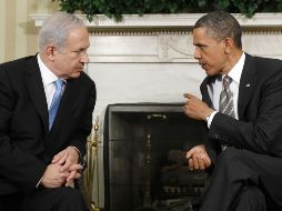 El presidente Barack Obama en reunión con el Primer Ministro Benjamin Netanyahu. AP  /