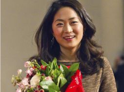 Haeran se muestra contenta y agradecida por haber sido elegida ganadora del certamen. EFE  /