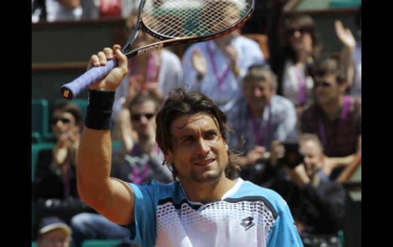 El tenista español, David Ferrer, durante el encuentro ante Jarkko Nieminen. AFP  /