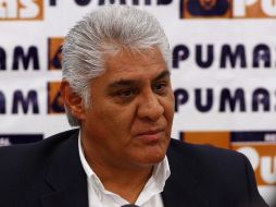 El director deportivo de Pumas, Mario Trejo, durante conferencia de prensa. MEXSPORT  /