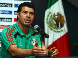 El director técnico de la Selección Sub-20, Juan Carlos Chávez, durante una conferencia de prensa. MEXSPORT  /