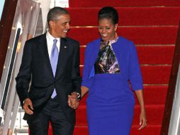 Los Obama se hospedaron esta noche en Winfield House, la residencia del embajador estadounidense en Londres. EFE  /