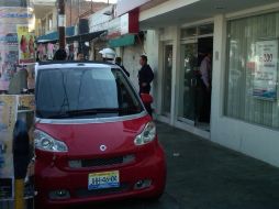 Fachada de la sucursal bancaria ubicada en Calle 58 donde fue herido el oficial. O. RUVALCABA  /