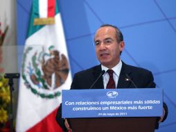 El Ejecutivo federal habla con empresarios en el Encuentro Empresarial con la Colectividad Hispano-Mexicana. EL UNIVERSAL  /