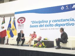 Lorena Ochoa participó en un ciclo de charlas con deportistas profesionales rumbo a los Juegos Panamericanos. A. CAMACHO  /