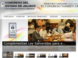 El Congreso del Estado actualizó su página de Internet. Foto tomada de la página oficial  /