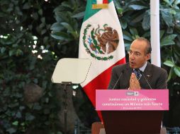 Calderón sostuvo que la igualdad y la no discriminación son principios rectores de toda democracia. NOTIMEX  /