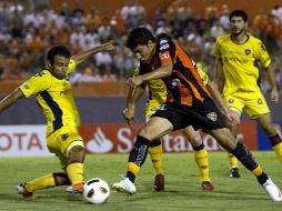 El delantero de Jaguares, Antonio “Hulk” Salazar, durante el partido de la Copa Libertadores ante Cerro Porteño. MEXSPORT  /