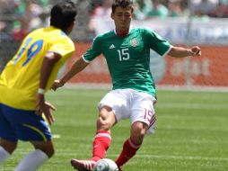 México se enfrenta a Ecuador en un partido amistoso celebrado en Seattle. EFE  /
