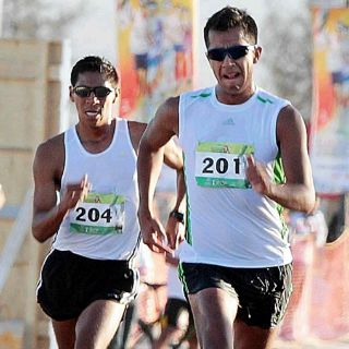 El marchista Éder Sánchez se molesta