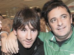 Messi, a su llegada de Barcelona.EFENTX  /