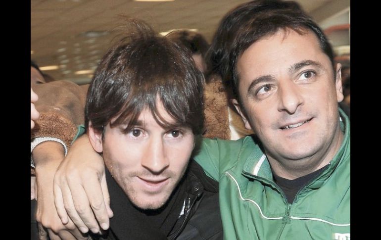 Messi, a su llegada de Barcelona.EFENTX  /