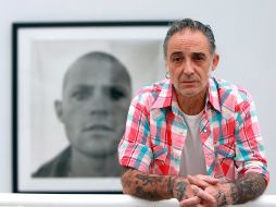 Alix durante su exposición 'Un Horizonte Falso', en Ciudad de México. EFE  /