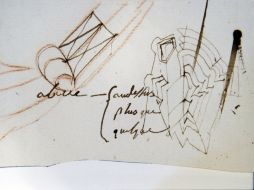 Muestra un fragmento de un sketch   un sketch que el emperador Napoleón realizó en la isla de Santa Elena. AFP  /