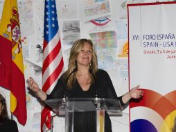 Trinidad Jiménez, en cena en el marco del XVI Foro organizado por la Fundación Consejo España-Estados Unidos. EFE  /