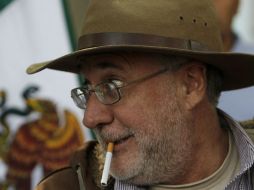 El poeta Javier Sicilia durante la marcha. AP  /