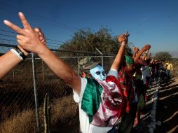 En su tercer día de recorrido, el contingente de la Caravana por la Paz se dirige a los estados de Durango y Zacatecas. EL UNIVERSAL  /