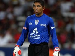 El portero de San Luis, César Lozano, durante un partido del Torneo Clausura. MEXSPORT  /