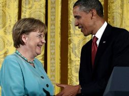 Obama señaló que la visita de Merkel reafirma los lazos indispensables entre EU y Alemania. REUTERS  /