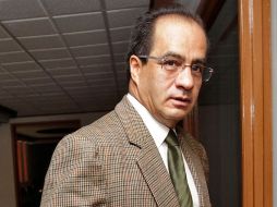 René Bejarano, reafiliado recientemente al PRD, durante su visita a Tlajomulco. S. NÚÑEZ  /