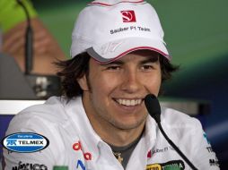 Sergio Pérez ha ofrecido una rueda de prensa en Montreal donde ha confirmado su buen estado de salud. EFE  /
