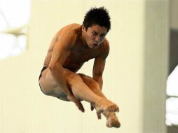 El clavadista tapatío Julián Sánchez obtuvo hoy la medalla de bronce en el trampolín de tres metros. MEXSPORT  /
