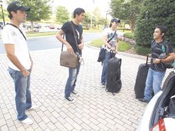 Dueñas, ''Maza'' Rodríguez, Memo Ochoa y el ''Hobbit'', antes de viajar a Los Ángeles, California. EL UNIVERSAL  /