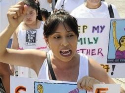 Aspecto de una manifestación en Atlanta, donde también aprobaron una ley contra los indocumentados. AP  /