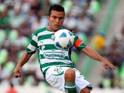 El mediocampista de Santos Laguna, Juan Pablo Rodríguez, durante un partido del Torneo Clausura. MEXSPORT  /
