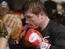 Saúl “Canelo” Álvarez entrenando en el gimnasio “Julián Magdaleno”. S. NÚÑEZ  /