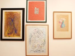 Cuadros que forman parte de la exposición de Julio Haro, en el Museo de la ciudad. A.CAMACHO  /