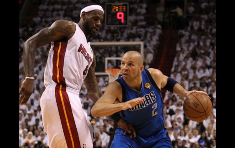 Jason Kidd ayudó a Dallas a cobrar vengaza de la final que perdió en 2006 ante el Heat. AFP  /