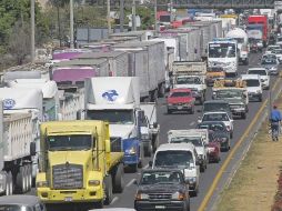 Al contrario de lo que se esperaba, la manifestación provocó lentitud en el tráfico vehicular. ARCHIVO  /
