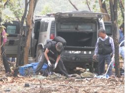 Las autoridades aseguran cuatro camionetas de lujo, entre ellas una tipo Hummer con alto nivel de blindaje. M. PATIÑO  /